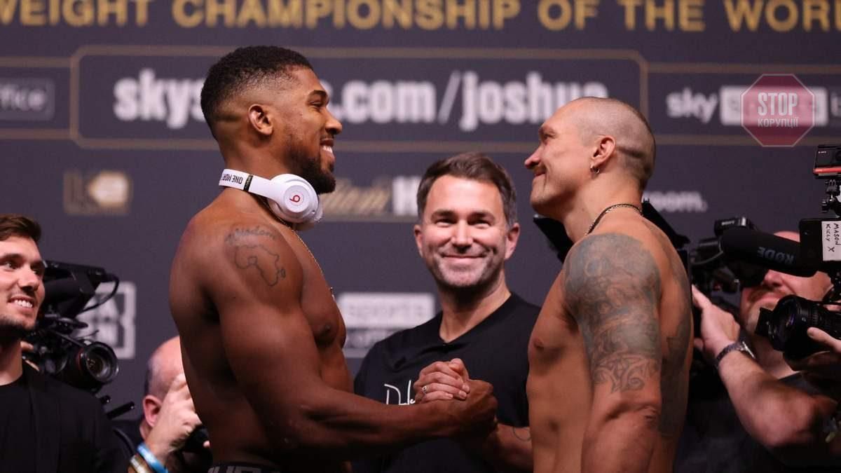 Олександр Усик та Ентоні Джошуа / фото matchroomboxing.com