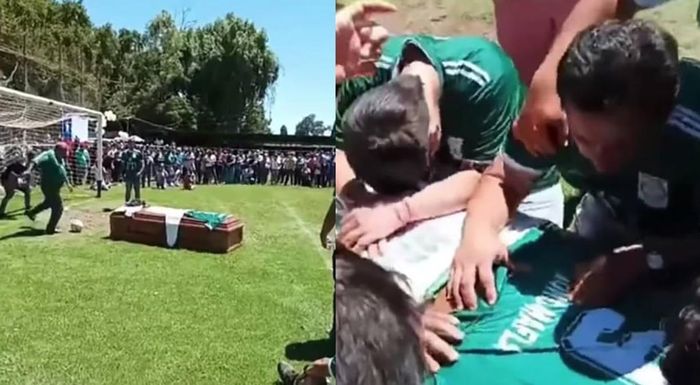 Гол из могилы: в Чили жутко простились с погибшим футболистом (Видео)