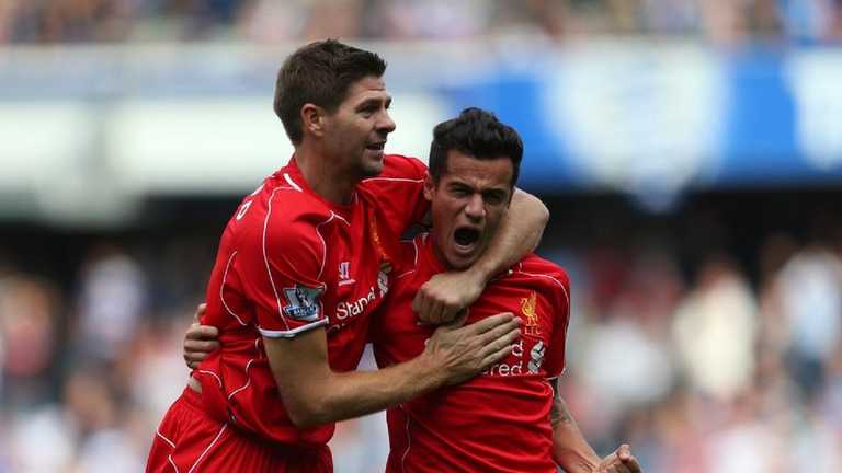 Стівен Джеррад та Філіппе Коутінью / фото з відкритих джерел Стівен Джеррад та Філіппе Коутінью / фото з відкритих джерел