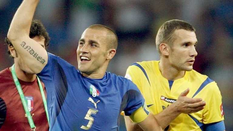 Фабіо Каннаваро та Андрій Шевченко / фото Imago Images Фабіо Каннаваро та Андрій Шевченко / фото Imago Images