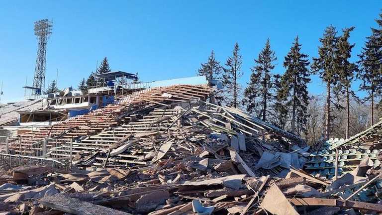 Стадіон чернігівської Десни після вторгнення рашистів Стадіон чернігівської Десни після вторгнення рашистів