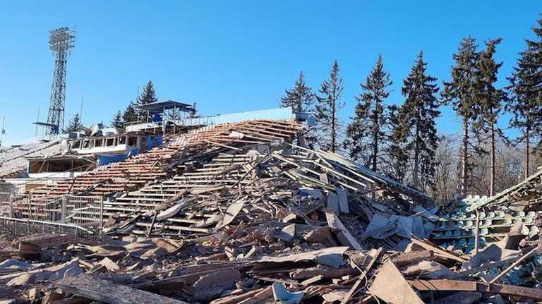 Стадион черниговской Десны после вторжения рашистов