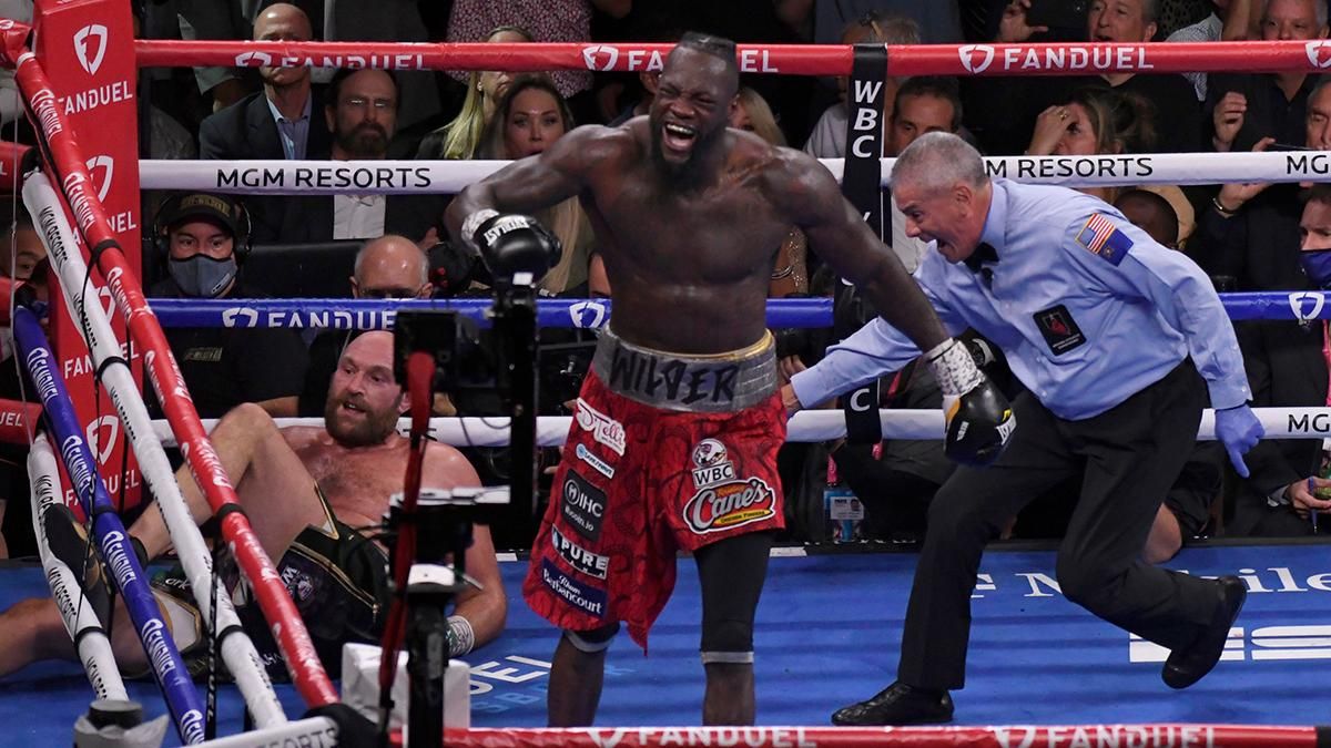 Уайлдер отправил в нокдаун Фьюри / фото Getty Images
