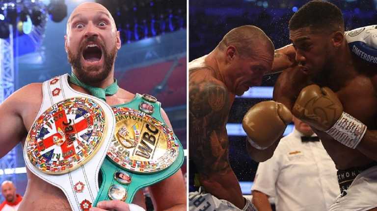 Фьюри, Усик и Джошуа / Коллаж Спорт 24 Фьюри, Усик и Джошуа / Коллаж Спорт 24