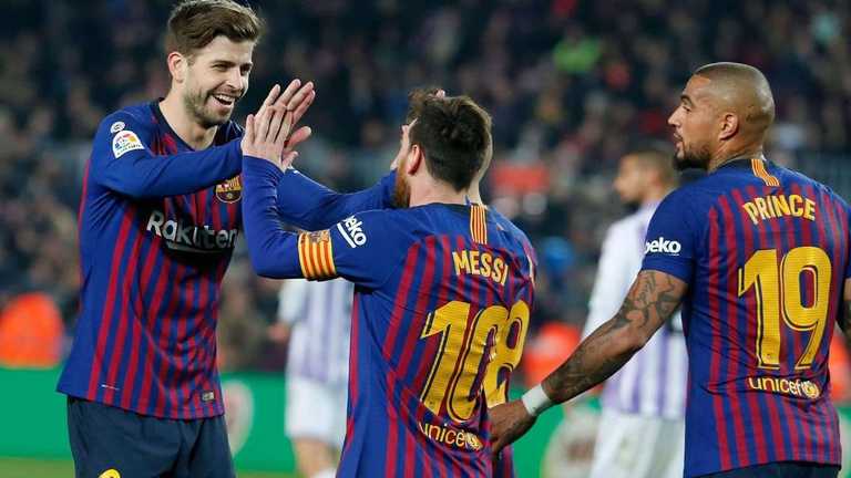 Пике, Месси и Боатенг / Фото AP Пике, Месси и Боатенг / Фото AP
