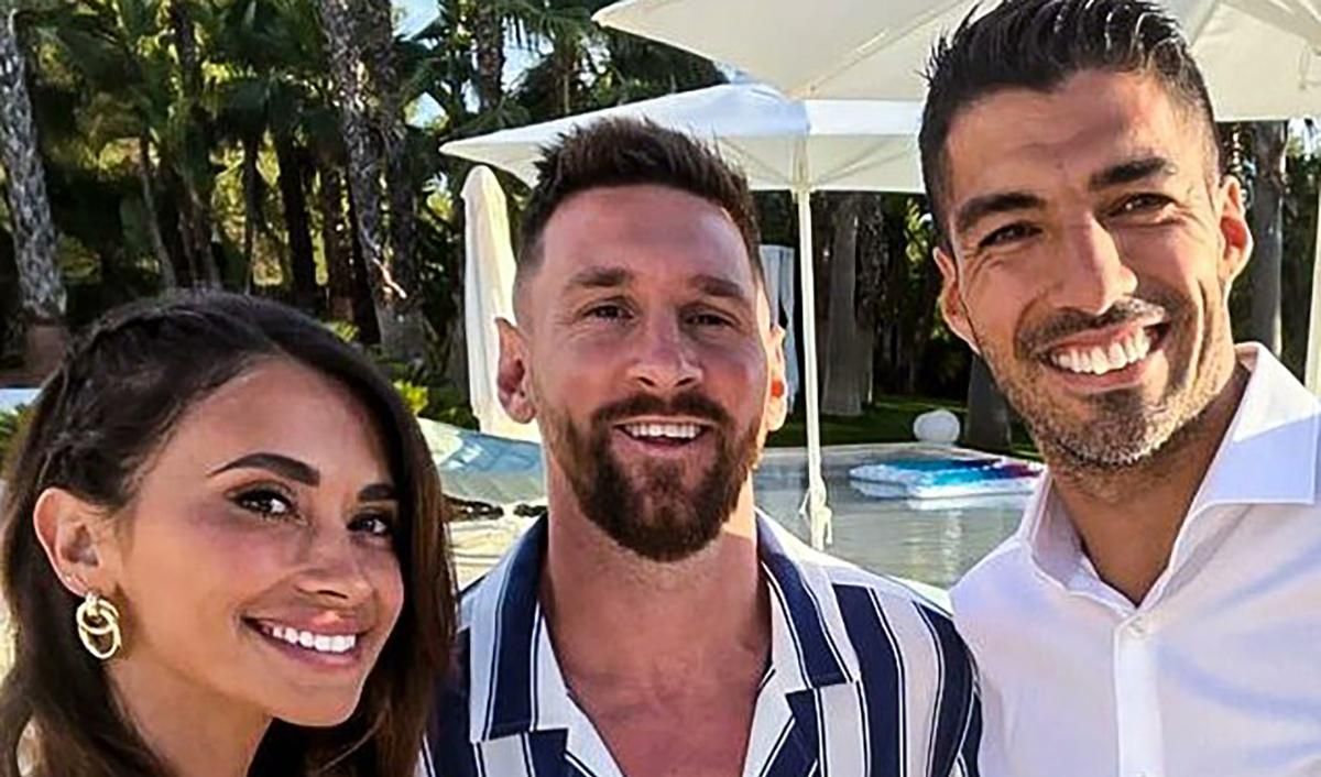 Месси с супругой и Суаресом / фото из соцсетей