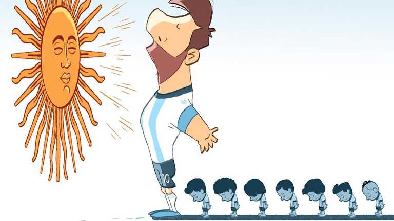 Кариакатура на Мессі / фото Омар Момані Кариакатура на Мессі / фото Омар Момані