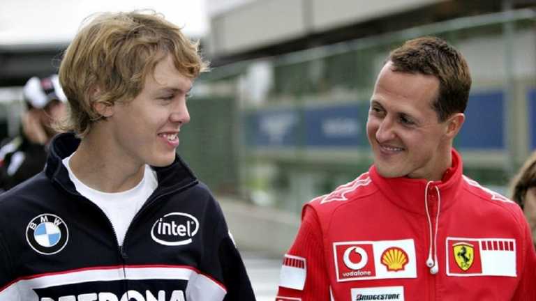 Себастьян Феттель та Міхаель Шумахер / Фото Motorsport Images Себастьян Феттель та Міхаель Шумахер / Фото Motorsport Images