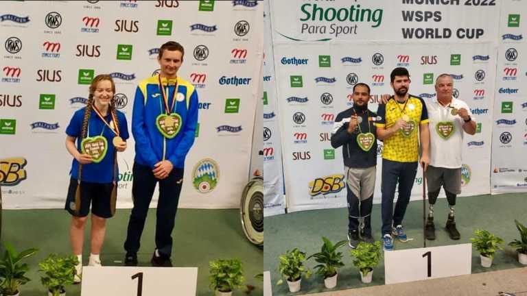 Украинские чемпионы по пулевой стрельбе / Национальный комитет спорта людей с инвалидностью Украины