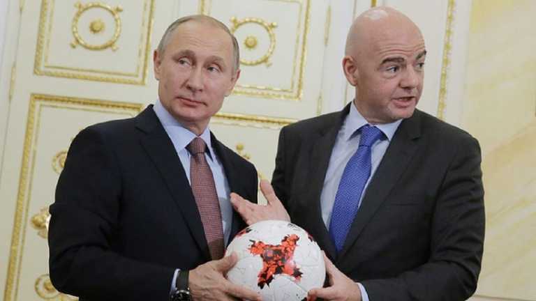 Президент ФІФА Джанні Інфінтіно з путіним / Фото ТАСС Президент ФІФА Джанні Інфінтіно з путіним / Фото ТАСС