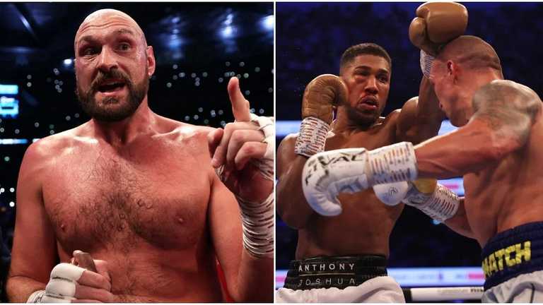 Фьюри, Джошуа и Усик / Коллаж GiveMeSport Фьюри, Джошуа и Усик / Коллаж GiveMeSport