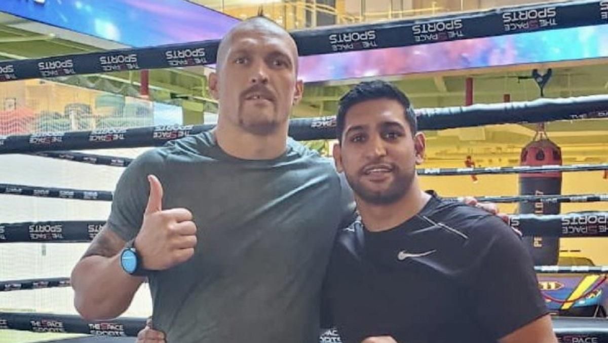 Олександр Усик та Амір Хан / Фото з Instagram