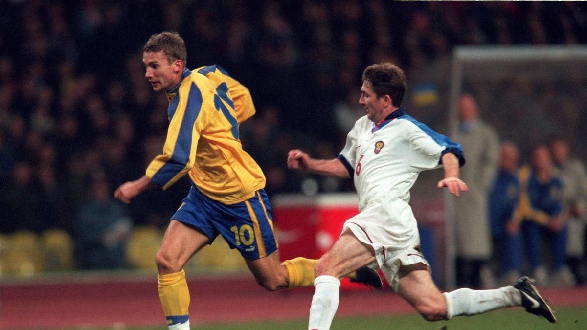 Андрей Шевченко в матче против России / Фото из открытых источников Андрей Шевченко в матче против России / Фото из открытых источников