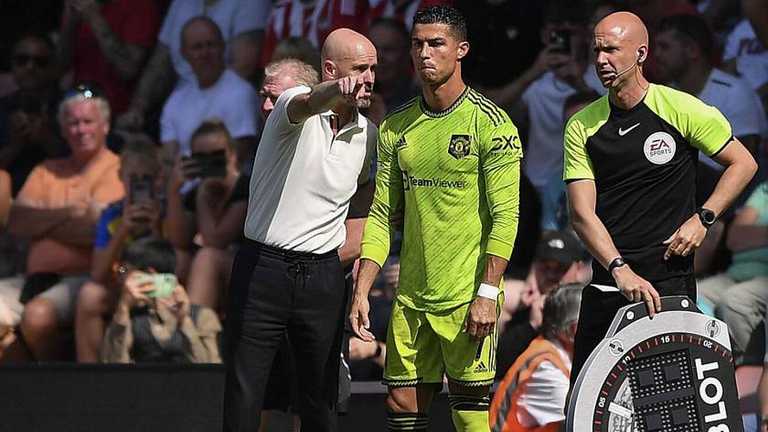 Ерік Тен Хаг і Кріштіану Роналду / EFE Ерік Тен Хаг і Кріштіану Роналду / EFE