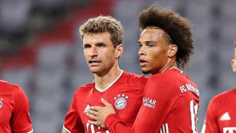 Томас Мюллер и Лерой Сане / Фото Reuters Томас Мюллер и Лерой Сане / Фото Reuters