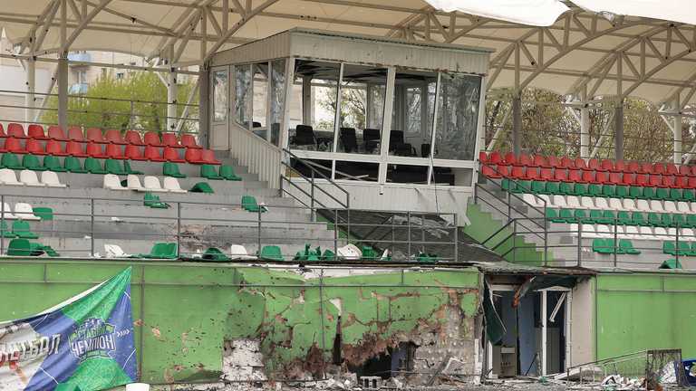 Уничтоженный россиянами стадион в Ирпене / Фото Help Irpin