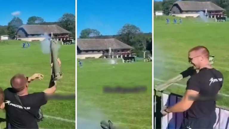 Хорватські фанати вгатили з гранатомету під час матчу / Колаж з відкритих джерел Хорватські фанати вгатили з гранатомету під час матчу / Колаж з відкритих джерел