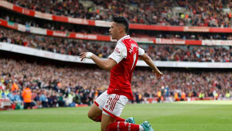 Габриэл Мартинелли празднует гол / Фото из соцсетей Арсенала Габриэл Мартинелли празднует гол / Фото из соцсетей Арсенала