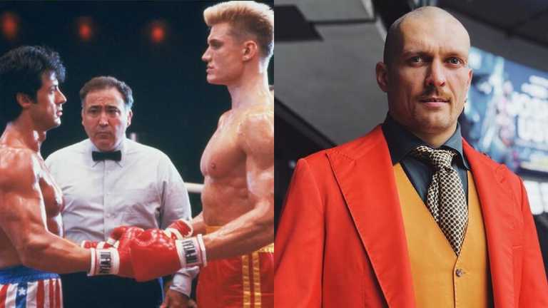 Дольф Лундгрен в фильме Рокки 4 (справа) и Усик / фото из открытых источников Дольф Лундгрен в фильме Рокки 4 (справа) и Усик / фото из открытых источников