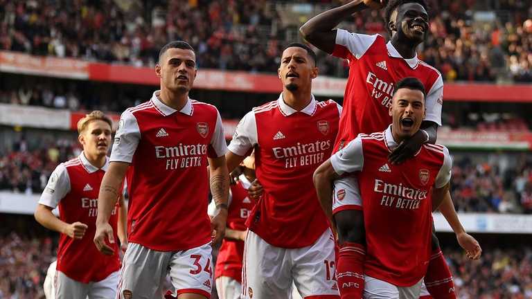 Арсенал святкує гол / Фото прес-служби Арсенал святкує гол / Фото прес-служби