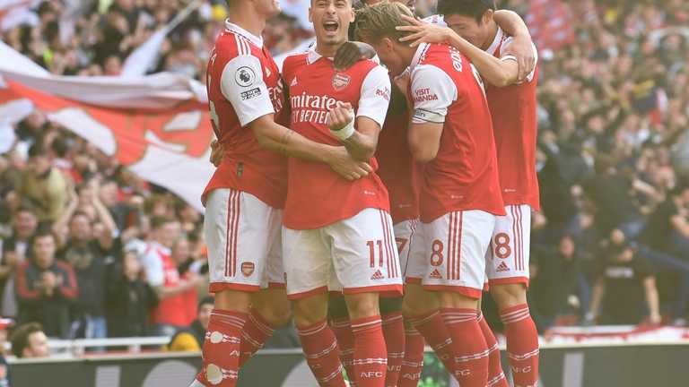 Арсенал святкує гол / Фото прес-служби Арсенал святкує гол / Фото прес-служби