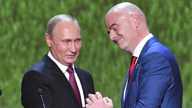путін та Інфантіно / Фото ФІФА путін та Інфантіно / Фото ФІФА