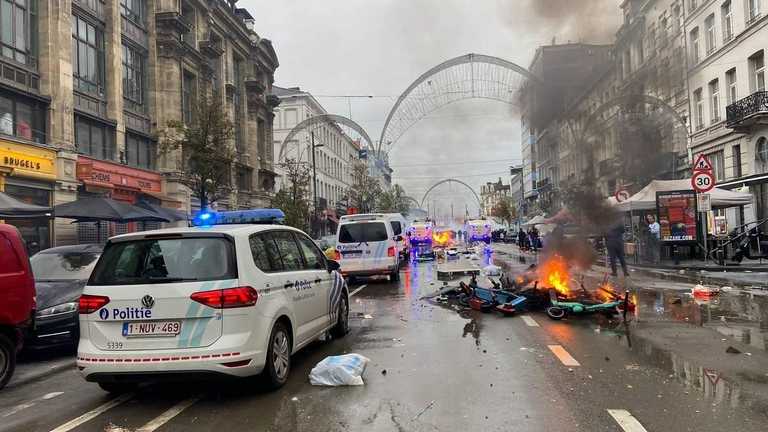 Марокканцы устроили хаос в Брюсселе / фото rtbf
