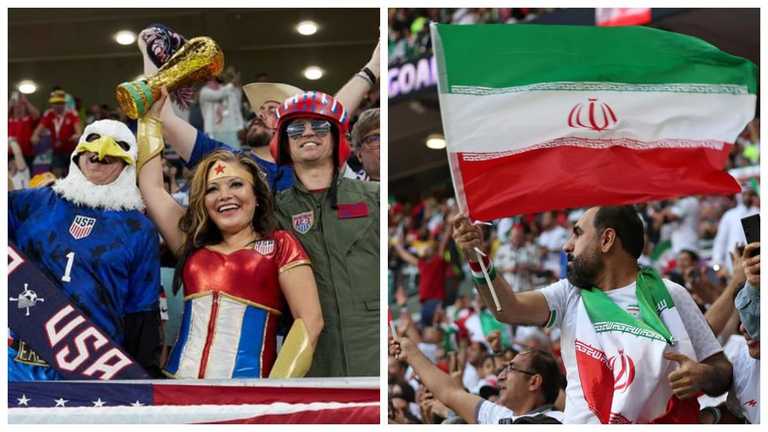 Фанаты США и Ирана / фото из открытых источников