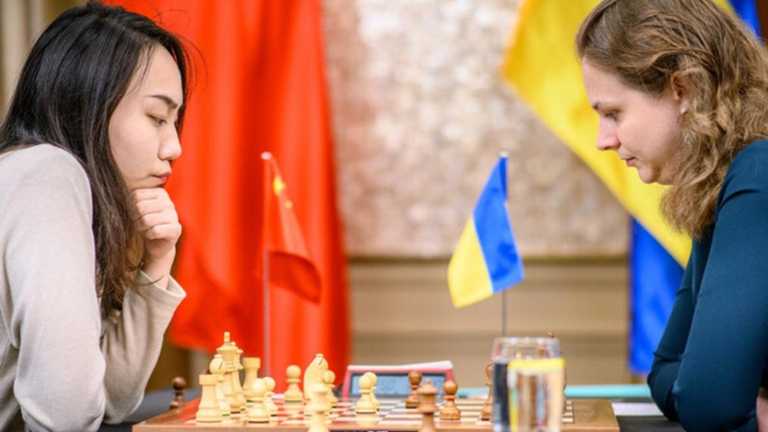 Тінцзе та Музичук / фото FIDE