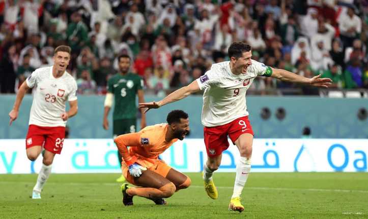 Роберт Левандовски после забитого гола / Фото из открытых источников Роберт Левандовски после забитого гола / Фото из открытых источников