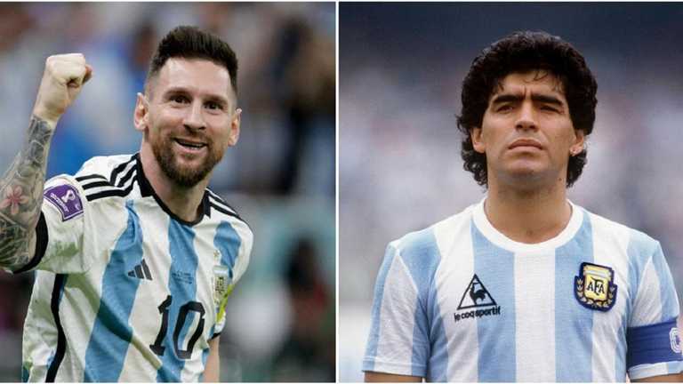 Лионель Месси и Диего Марадона / Коллаж Sports Brief Лионель Месси и Диего Марадона / Коллаж Sports Brief