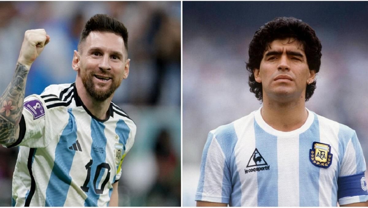 Ліонель Мессі та Дієго Марадона / Колаж Sports Brief Ліонель Мессі та Дієго Марадона / Колаж Sports Brief