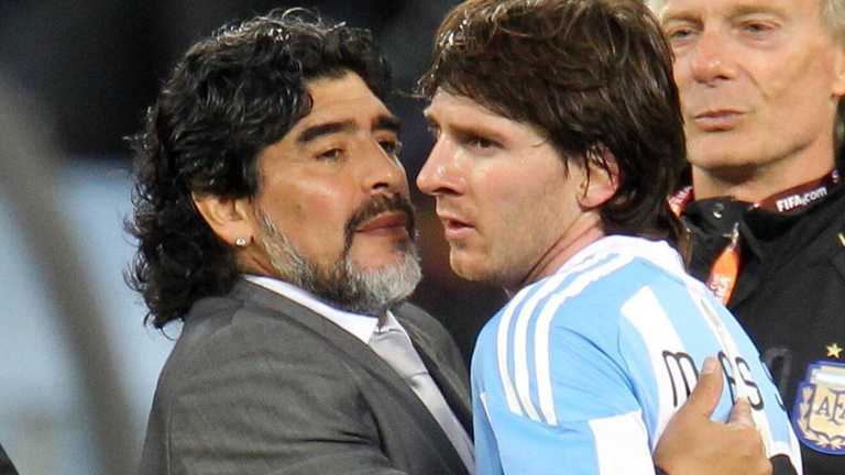 Ліонель Мессі та Дієго Марадона / Фото Marca Ліонель Мессі та Дієго Марадона / Фото Marca