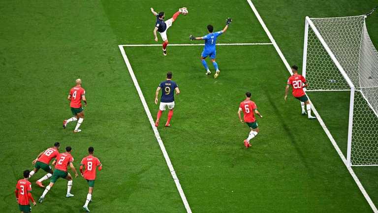 Франция не без проблем одолела Марокко / фото АFP Франция не без проблем одолела Марокко / фото АFP