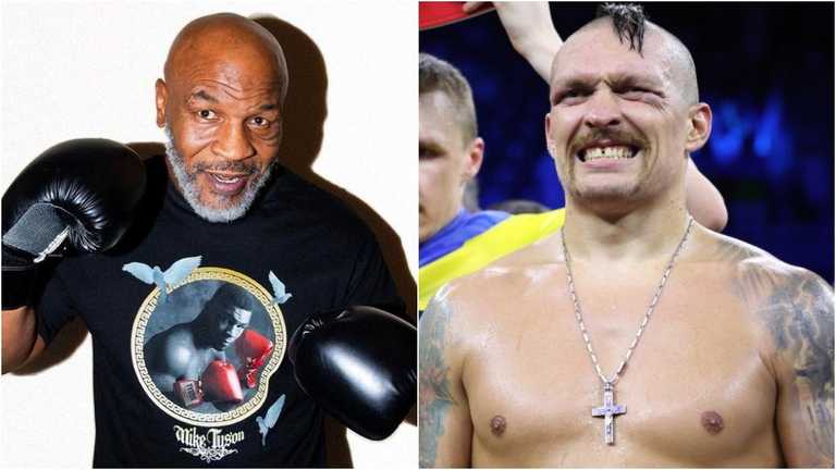 Майк Тайсон и Александр Усик / Коллаж Спорт 24 Майк Тайсон и Александр Усик / Коллаж Спорт 24