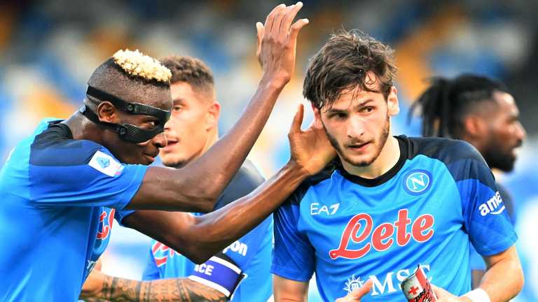 Осімхен і Кварацхелія / Фото ФК Наполі Осімхен і Кварацхелія / Фото ФК Наполі