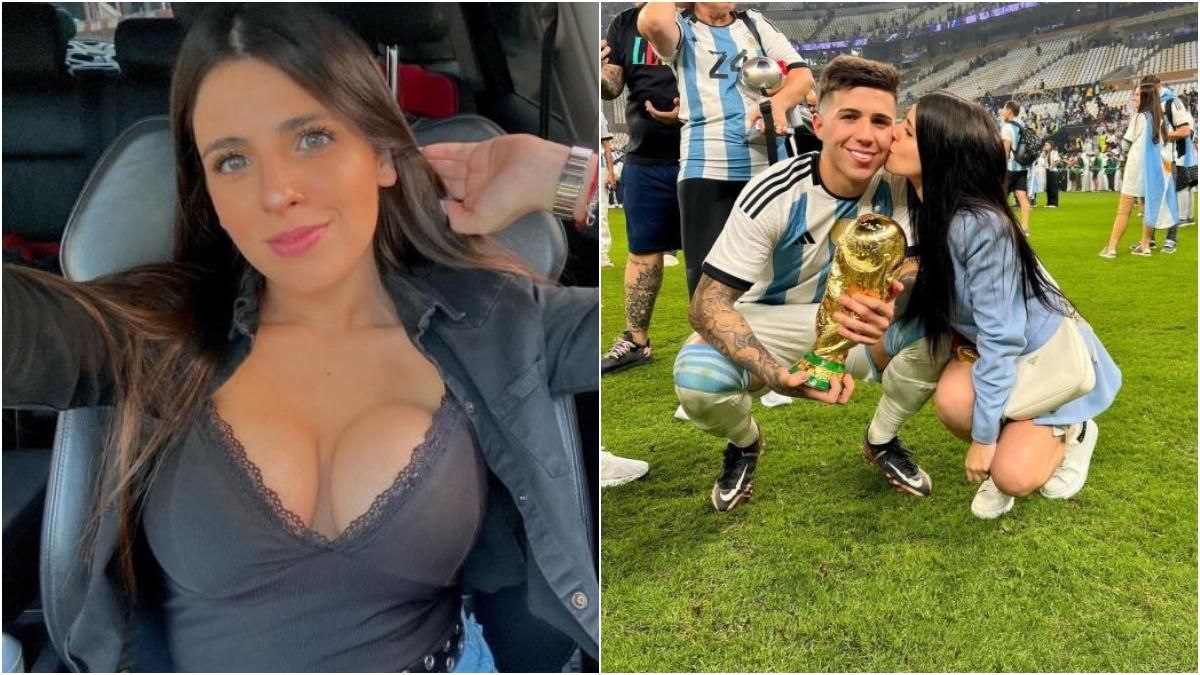 Энцо Фернандес с возлюбленной Валентиной Сервантес / Коллаж Спорт 24