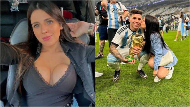 Энцо Фернандес с возлюбленной Валентиной Сервантес / Коллаж Спорт 24 Энцо Фернандес с возлюбленной Валентиной Сервантес / Коллаж Спорт 24