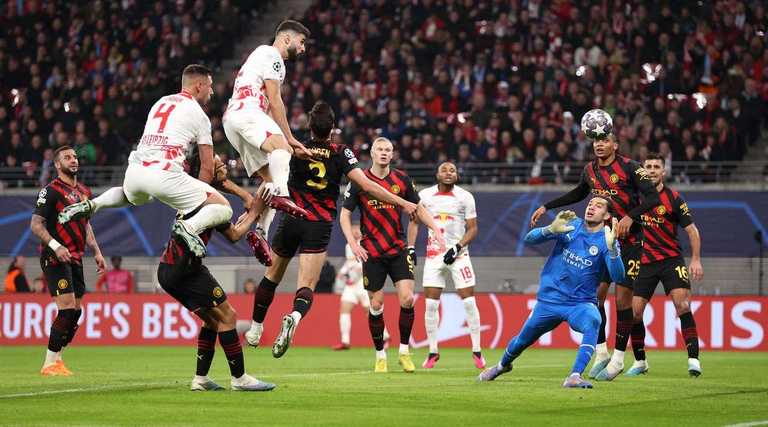 РБ Лейпциг спас ничью против Манчестер Сити / фото AFP
