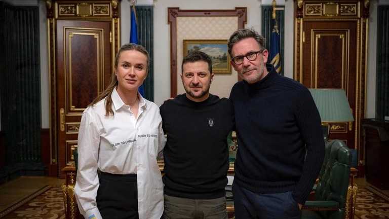 Світоліна, Зеленський та Азанавічус / UNITED24 Світоліна, Зеленський та Азанавічус / UNITED24