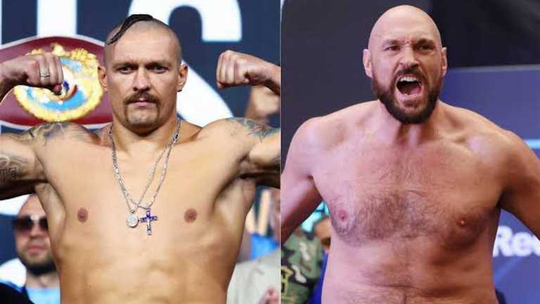 Усик проти Ф’юрі / фото з соцмереж Усик проти Ф’юрі / фото з соцмереж