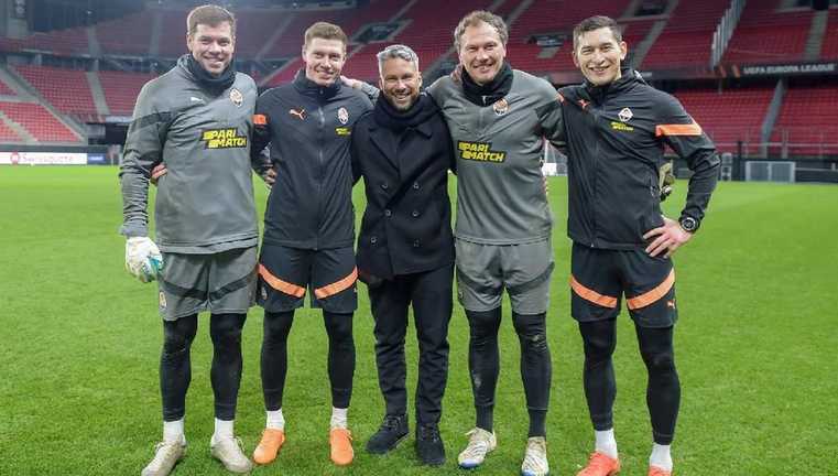 Марлос з екс-одноклубниками / фото ФК Шахтар Марлос з екс-одноклубниками / фото ФК Шахтар