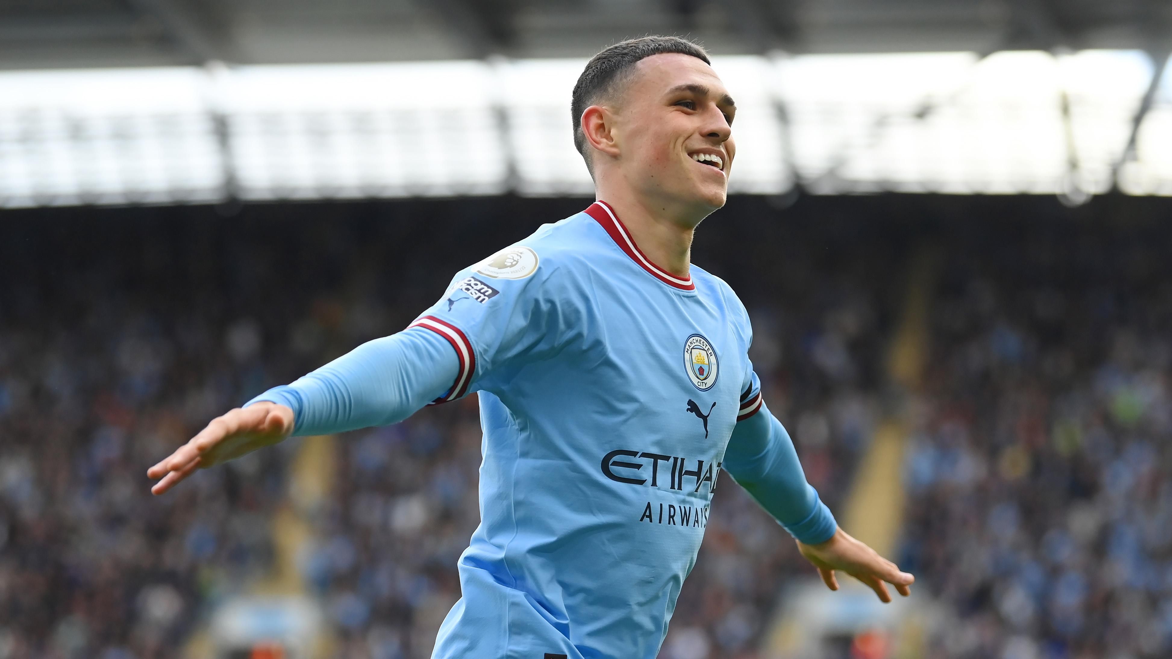 20 Year Old Manchester City Midfielder Phil Foden In Just
