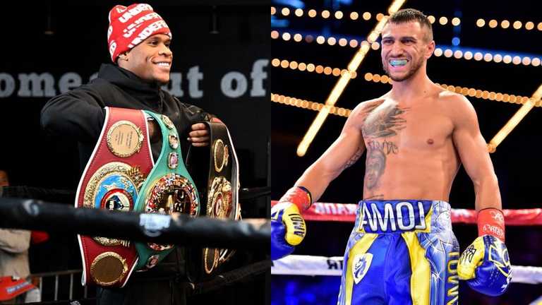 Девін Хейні та Василь Ломаченко / Колаж Fightnews Девін Хейні та Василь Ломаченко / Колаж Fightnews