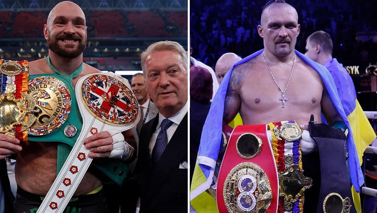 Усик – Ф'юрі / Колаж The Irish Sun Усик – Ф'юрі / Колаж The Irish Sun