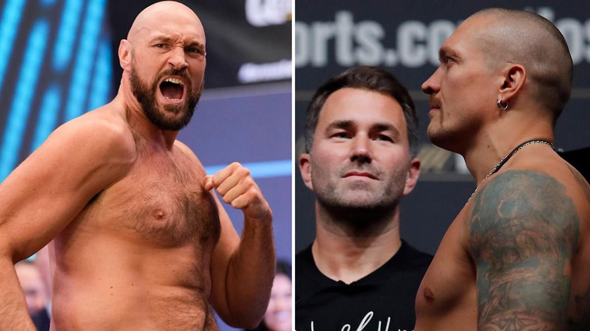 Фьюри против Усика / Коллаж The Sun