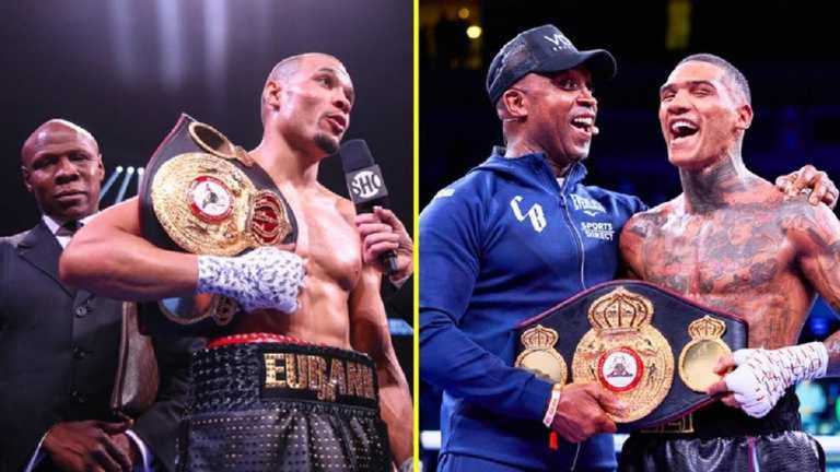 Кріс Юбенк-молодший та Конор Бенн з батьками / Колаж talkSPORT Кріс Юбенк-молодший та Конор Бенн з батьками / Колаж talkSPORT