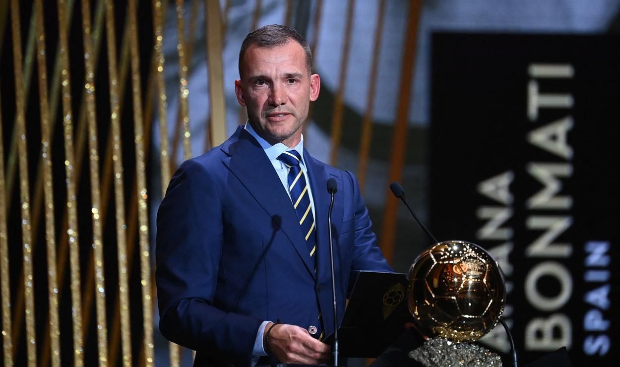 Андрій Шевченко на церемонії вручення "Золотого м'яча" / Фото з відкритих джерел