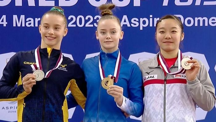 Юна українка завоювала золото на етапі Кубка світу зі спортивної гімнастики в Катарі