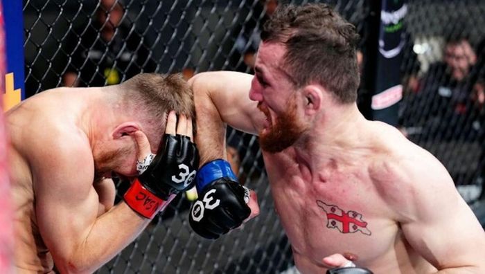 "Слава Украине": грузинский боец UFC уничтожил россиянина в Лас-Вегасе